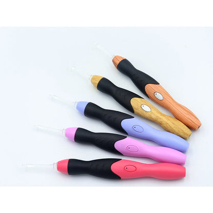 Agujas de ganchillo con luz LED, 11 piezas