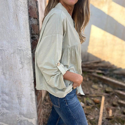 🌿💧Women's Casual Solid Color Top - Hot Sale 50% OFF🔥