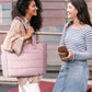 Bolso tote ligero rosa dulce para mujer