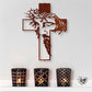 EN OFERTA🔥Letrero metálico con la cruz de Jesús Decoración de pared con Cristo