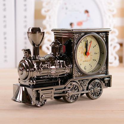 Reloj despertador con modelo de locomotora retro